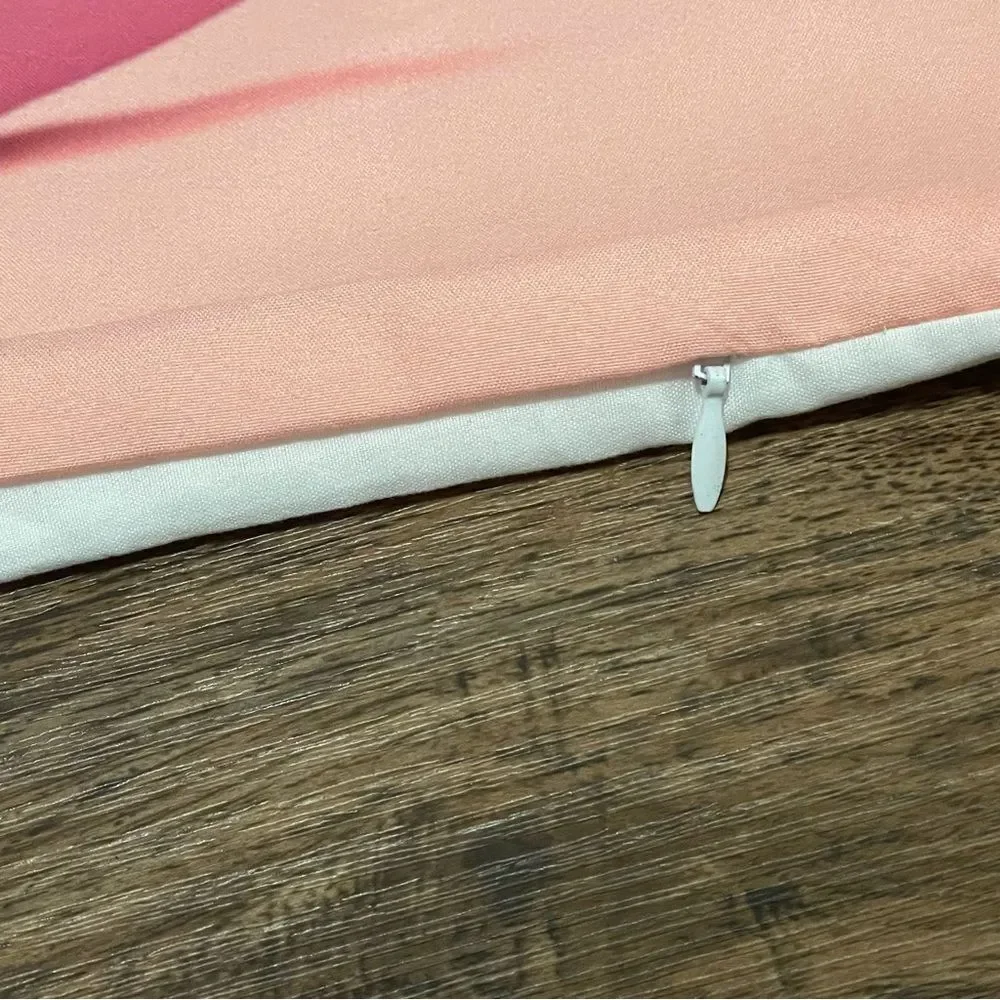 NWOT Pink Stiletto Heel With Cream Cone Heel On Peach Background Pillowcase